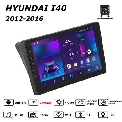 Автомобильная магнитола Android Car-Play для HYUNDAI I40 2012-2016 Мультимедийный плеер Головное устройство Стерео Навигация GPS BT WIFI, 2+64 ГБ