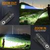 Rechargeable LED Flashlights High Lumens Super Bright Torch with 5 Modes Waterproof Powerful Handheld Flash Light for Camping