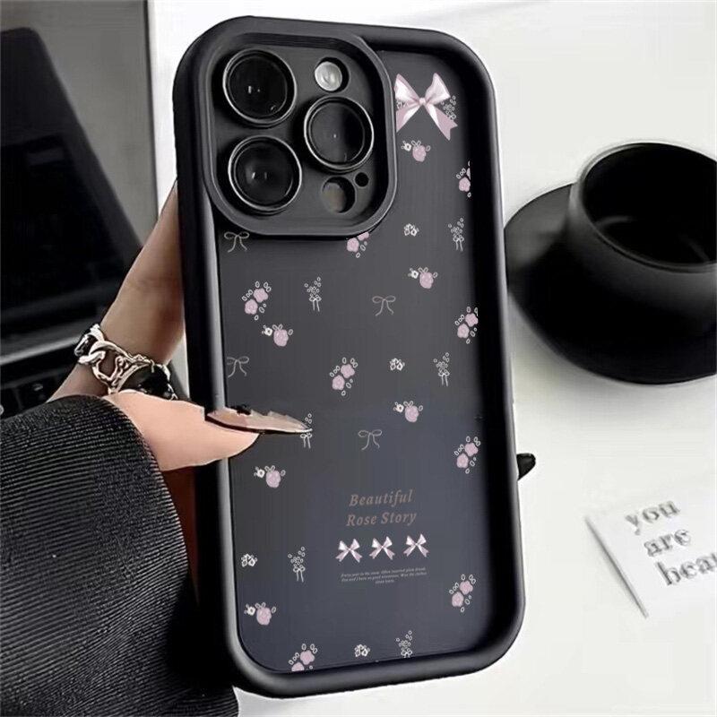INS Розовый бант Цветок Чехол для телефона для Samsung Galaxy M34 M31 M51 M30S M23 M20 M11 M15 J4 J6 Plus J8 A02 S21 FE S20 Ultra Plus Чехол