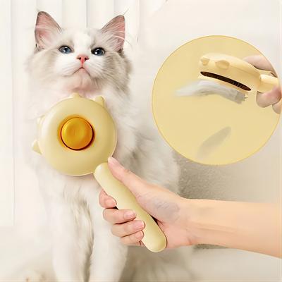 Расческа для домашних животных One-Key Hair Removal Cleaning Brush Волшебный массаж Grooming Щетка для кошачьей шерсти легко носить с собой и чистить