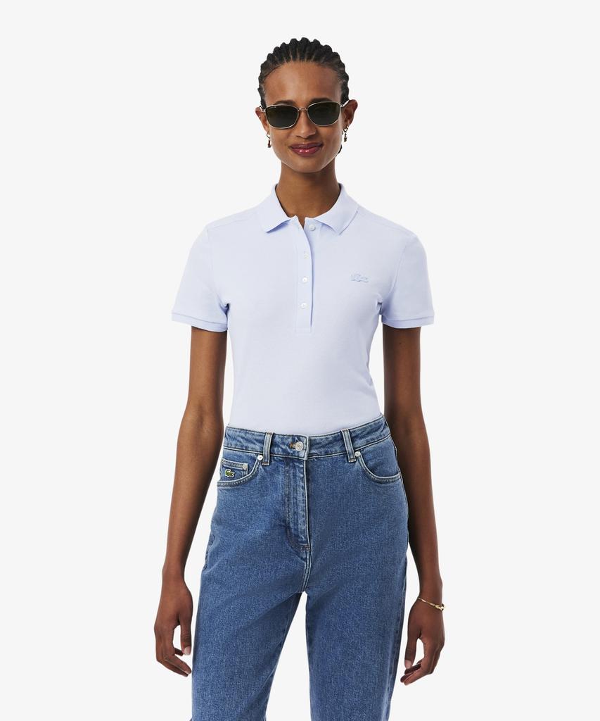 Женская приталенная мини-футболка-поло LACOSTE из пике Pf5462-56G J2G