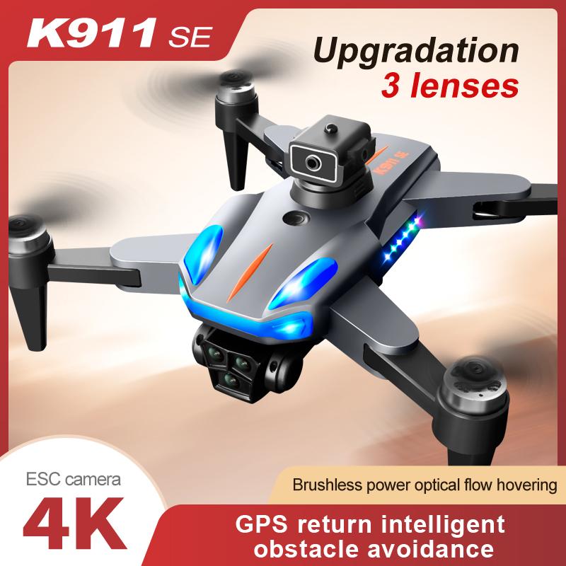 K911 SE Дроны Профессиональный 8k Gps 4k Дрон для предотвращения препятствий Двойная HD камера Бесщеточный двигатель Складной квадрокоптер RC Дрон
