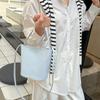 Summer fashion portable small bag women 2025 new simple bucket bag solid color versatile shoulder messenger bag