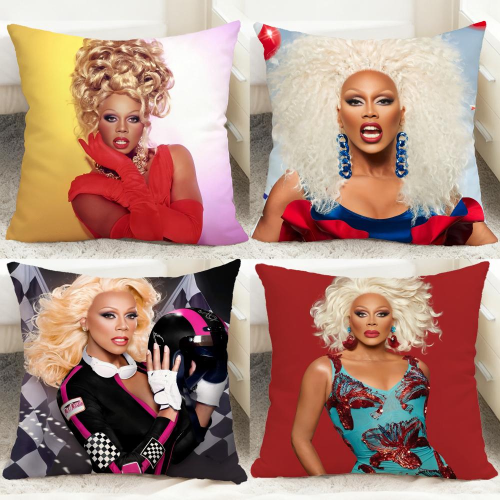 Hot R-RRuPaul Cushion Cover Comfortable Reversible Pillow Cover Ideal for Car Sofa Bedroom & Beyond