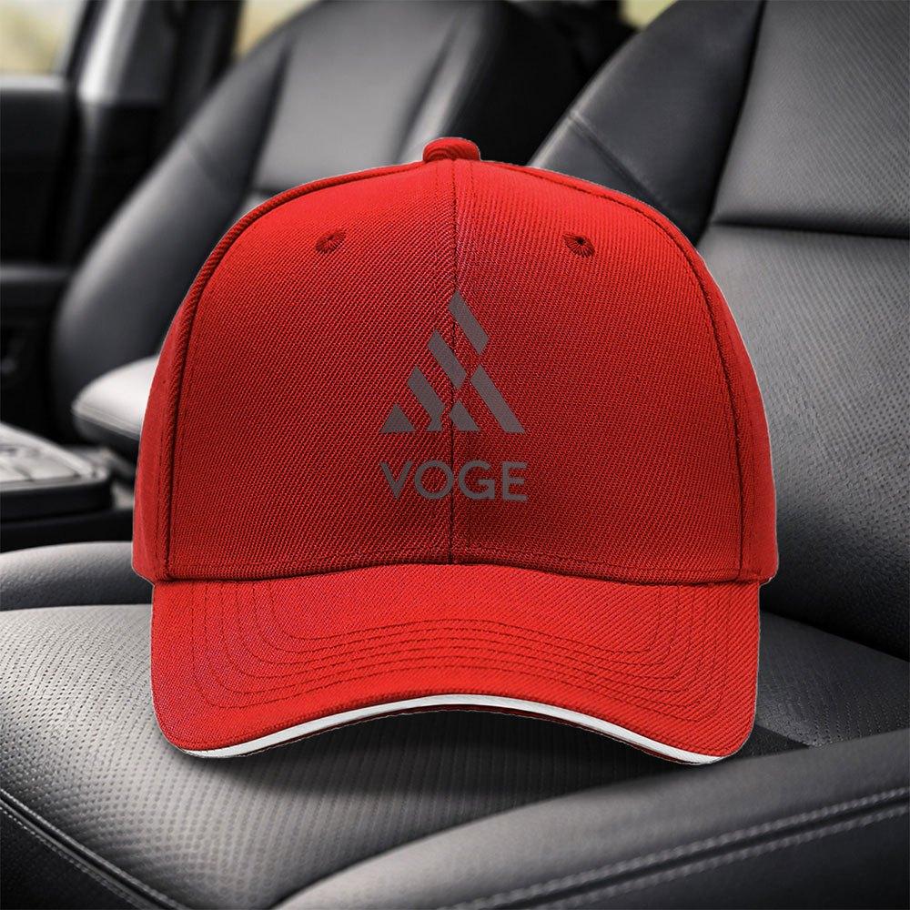 VOGE Logo Sandwich Cap Classic Black Adjustable Baseball Cap for Unisex Women