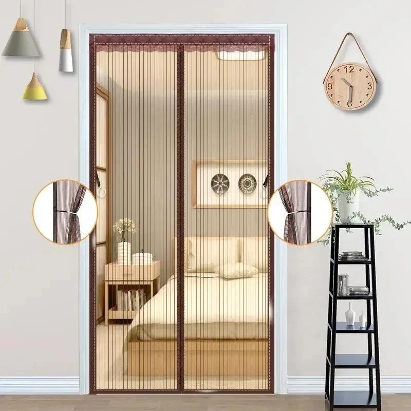 Multisize Anti-Mosquito Net Self-adhesive Anti-Mosquito Curtain Anti Bug Insect Mesh Net No Punching Automatic Closing Curtains