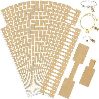 1000 шт. Ювелирные бирки Самоклеящиеся Прямоугольные Бирки для Колец Устойчивые к Разрыву Наклейки-Бирки для Оценки и Идентификации Ожерелий, Серег, Браслетов