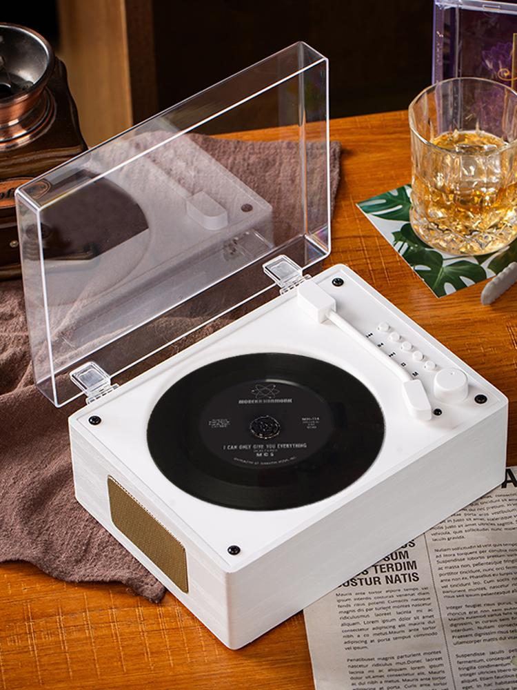 Ретро CD-плеер Перезаряжаемый Поддержка CD BT USB 3,5 мм AUX Портативный CD-плеер Совместимый с Bluetooth 5.0 Настольный CD-плеер для телефона