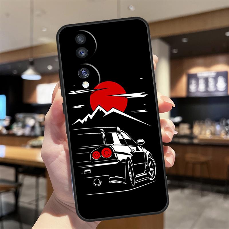 Япония JDM Спортивные Автомобили Мужской Мужчины Чехол Для Honor Magic 8 6 7 Pro Honor 400 200 70 90 Lite X8b X8c X9a X9b X9c X9d Win RT Чехол