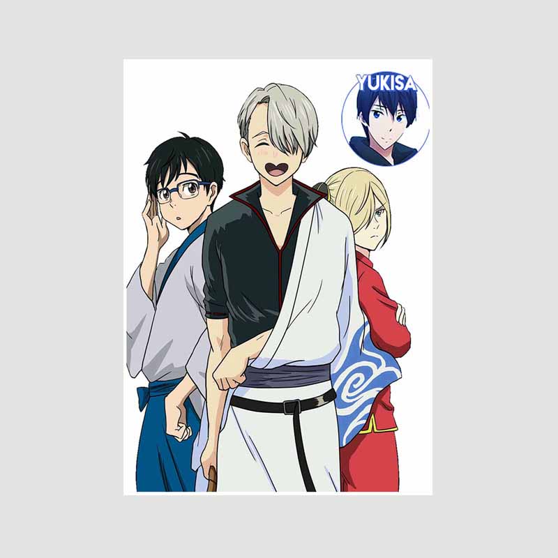 Vintage Sports Anime Yuri On Ice Posters and Prints White Paper Poster Wall Art Painting Home Decor Room Bar Decoration Pictures Interior Mural