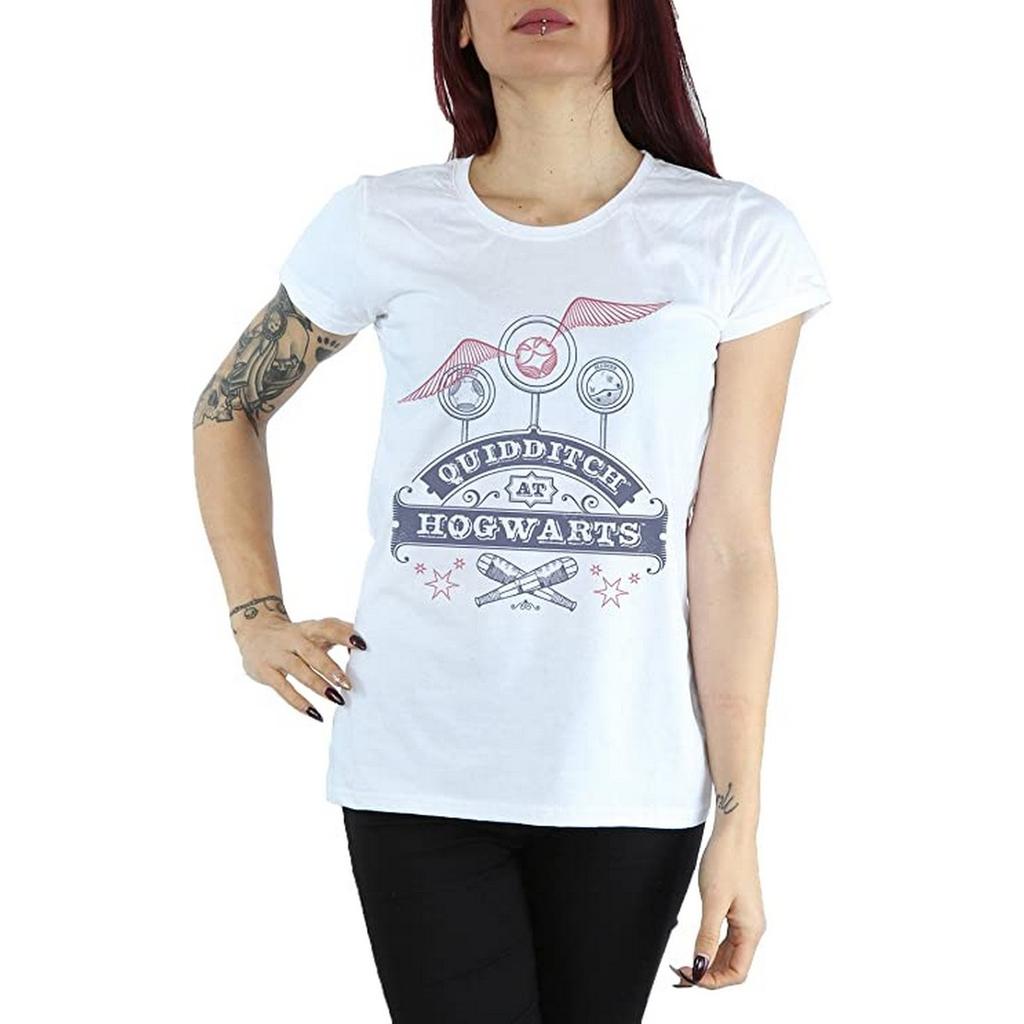Harry Potter Womens/Ladies Quidditch At Hogwarts Cotton T-Shirt