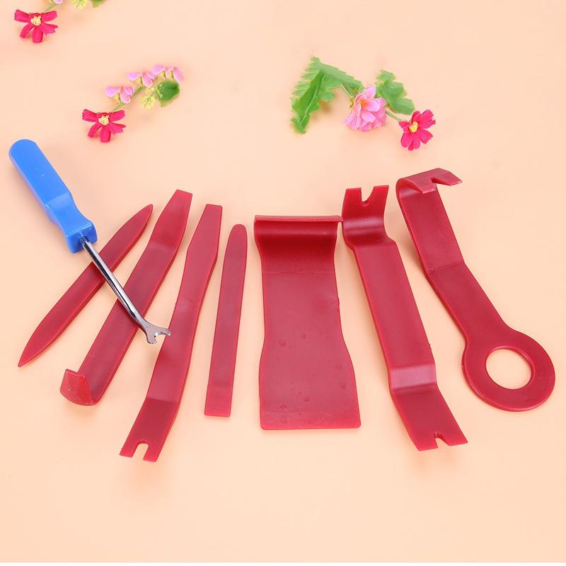 8 PCS Hard Plastic Auto Radio Panel Clip Panel Trim Dashboard Removal Opening Tool Set DIY Auto Repa