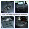 Amooca Headrest Hooks For Car Adjustable 4 Pack Vehicle Seat Back Organizer Storage Hanger Holder For Purse Bags Universal Fit With Clip Black
