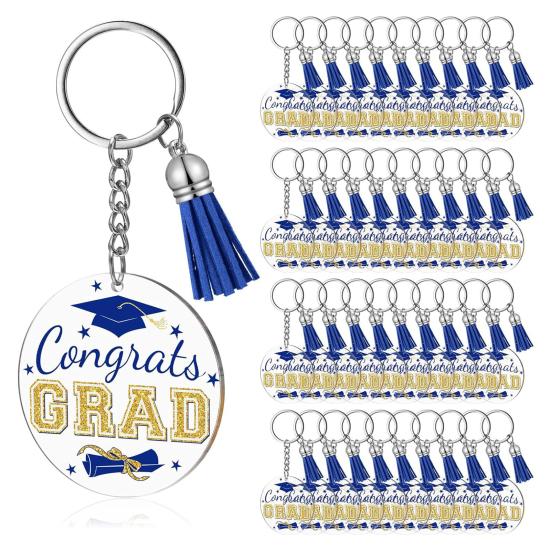 30 шт. Акриловые брелки для ключей с выпускным, поздравляю с выпускным, с кисточкой, класс