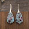 Bohemian Colored Emperor Stone Geometric Pendant Earrings Earrings European and American Popular Jewelry
