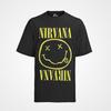 Retro Nirvana Smiley Bands Music Rock Grunge Kurt 80s Mens Organic T-Shirt S-XXXL