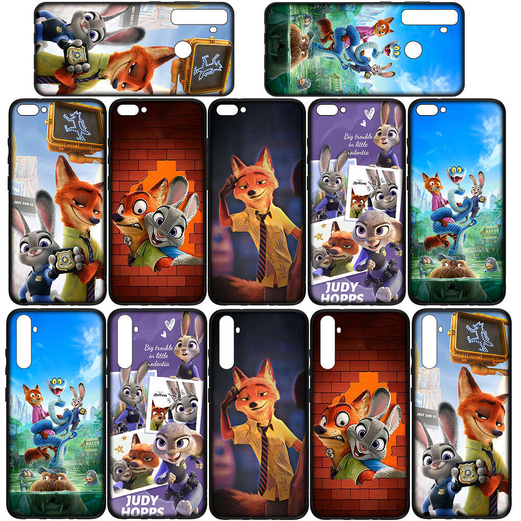 Чехол для телефона Samsung Galaxy S25 S23 S22 S24 Ultra FE A05 A06 A15 A16 A36 A37 A35 A54 A55 A56 A57 A25 A26 A53 Джуди Аниме Зверополис Гари Ник 2 Обложка
