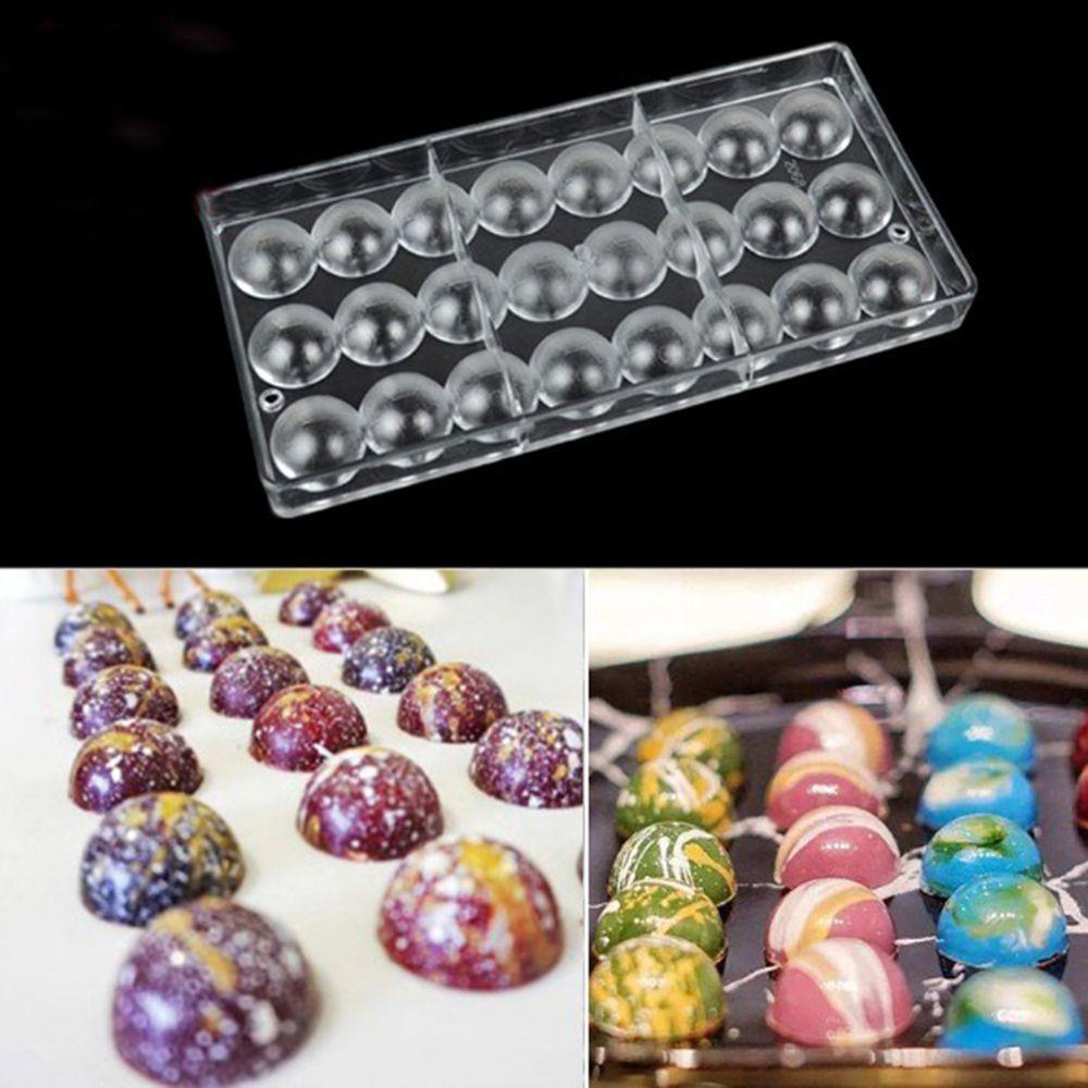 Gift Polycarbonate 24 Half Ball DIY Hard Chocolate Mold Candy Maker Cake Mousse Mould Baking Tool