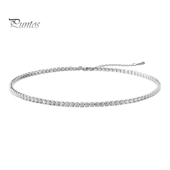 Женское элегантное колье-чокер со стразами, искрящееся регулируемое короткое ожерелье с кубическим цирконием, свадебные украшения, подарок