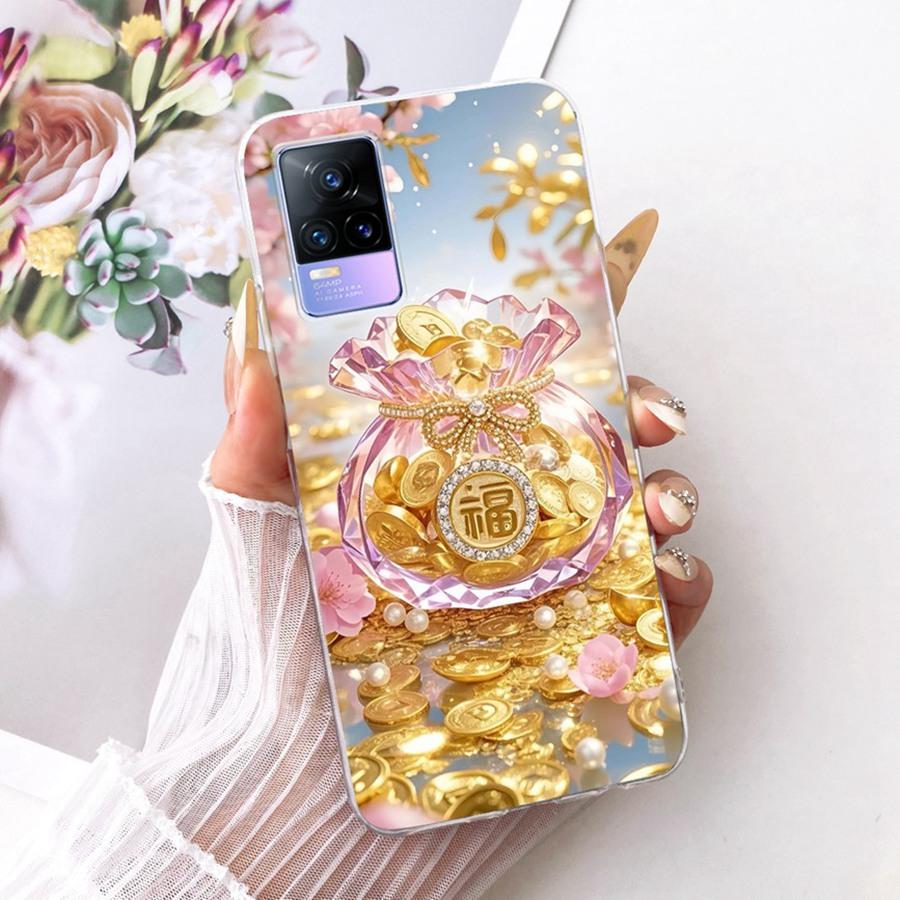 Для Vivo V21E V 21 e V2061 V2055 Чехол Мягкий Силикон ТПУ Защитный бабочка Чехол для Телефона Для VivoY73 2021 V21 E 4G 5G Обложка Coque
