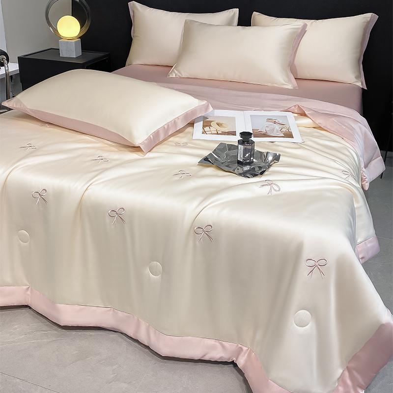 Летнее одеяло «Принцесса» Корейское Мягкое Выстиранный шелк Полная вышивка Тенсел Прохладное одеяло Женщине Девушке Для Летнего Одеяла Постельное белье