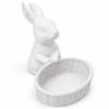 Easter decoration, white bunny with a basket, Christmas ornament