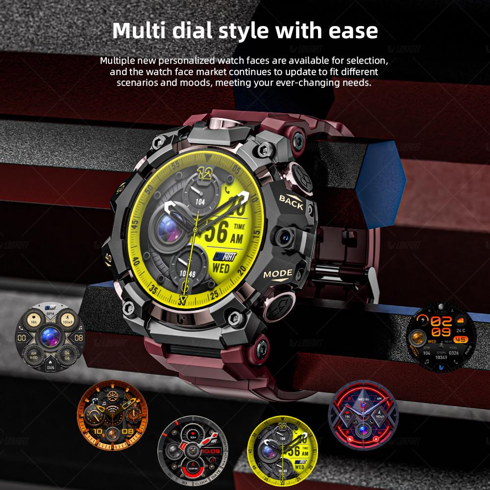 LOKMAT Новые APPLLP 2 PRO прочные спортивные Android смарт-часы телефон с двойной камерой видеозвонки Wi-Fi фитнес 4G часы Amoled круглый экран