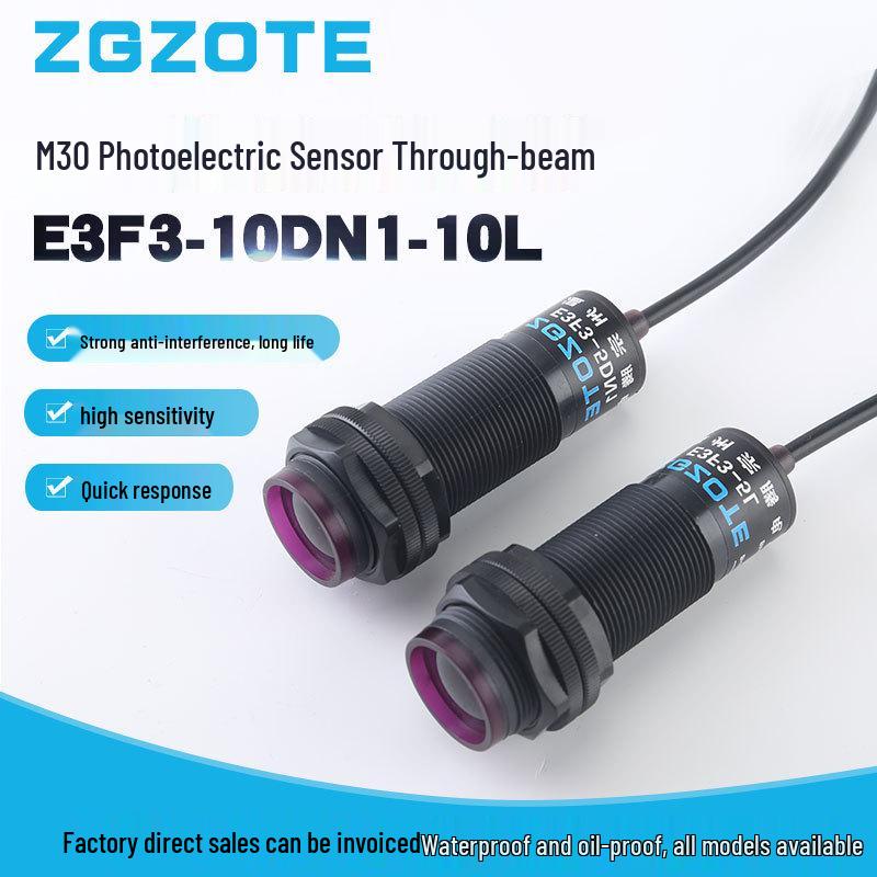 Фотоэлектрический выключатель Zongteng E3F3-5DN1-5L, ИК, NPN, 6-36В, Трехпроводной, Нормально открытый