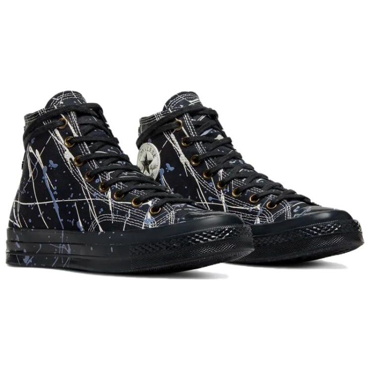 Converse Chuck 70 High Paint Splatter — черные кроссовки унисекс Egret Thunder-Daze-Blue A06541C