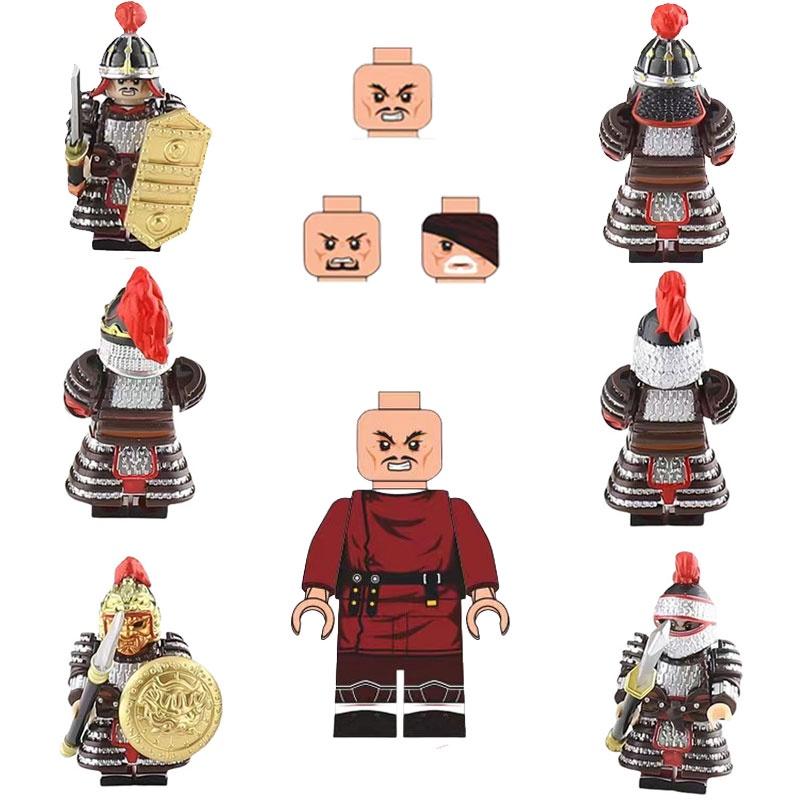 Антикварная фигурка солдатика, игрушка из АБС-пластика, набор строительных блоков для самостоятельной сборки, неэлектрическая, размер 4,5 см