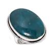 Neon Blue Apatite Gemstone Handmade 925 Sterling Silver Jewelry Ring Size 7 M1k77