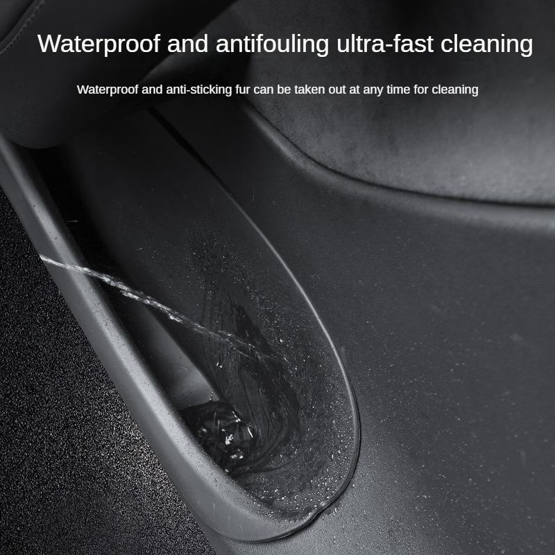 For Tesla Model Y 2023 Accessories Door Storage Organizer Box Soft TPE Modfied Door Side Inserts Case Bin Protector Flocking