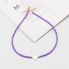 Colorful Glass Beads Collar Shell Love Short Necklace Jewelry Choker Necklace for Girl