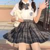 Юбка в форме юбки, плиссированная юбка, косплей, школьная форма для девочек старшей школы JK, комплект, клетчатая юбка, лента, шопинг, вечеринка, косплей, фотосессия, парк развлечений, культурный