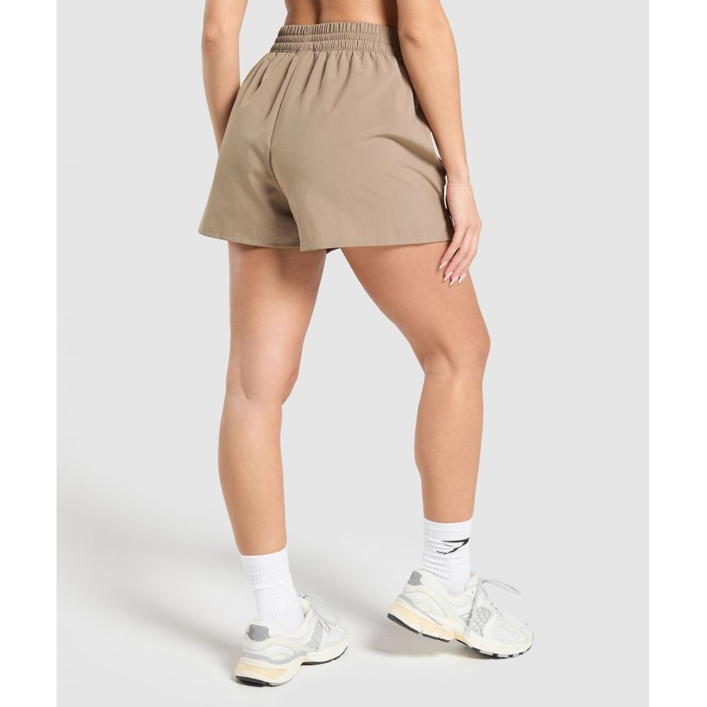 Gymshark Коричневые шорты с защипами Lifestyle B8a6m Nc0s