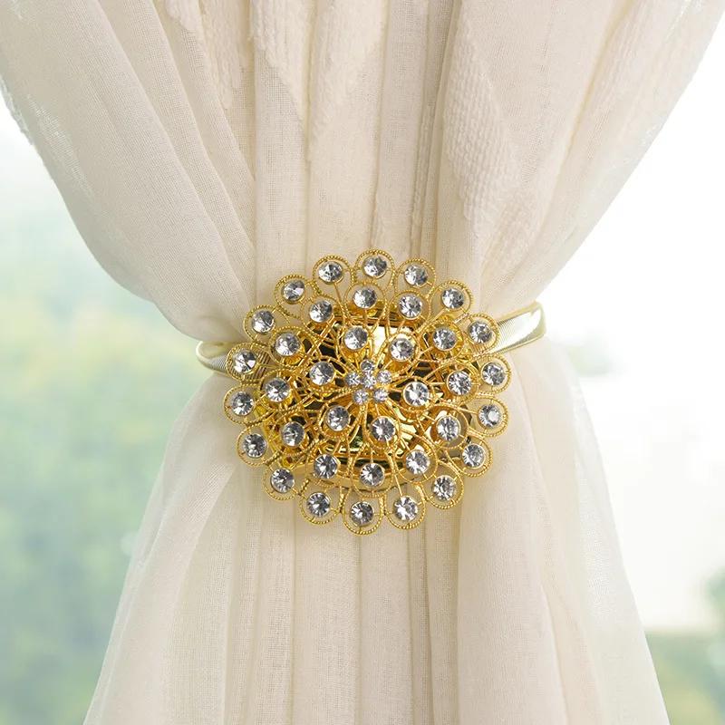 1pcs Simple Flower Curtain Strap Flower Curtain Clip Strap Curtain Buckle Window Decorative Strap Accessories Useful Tool