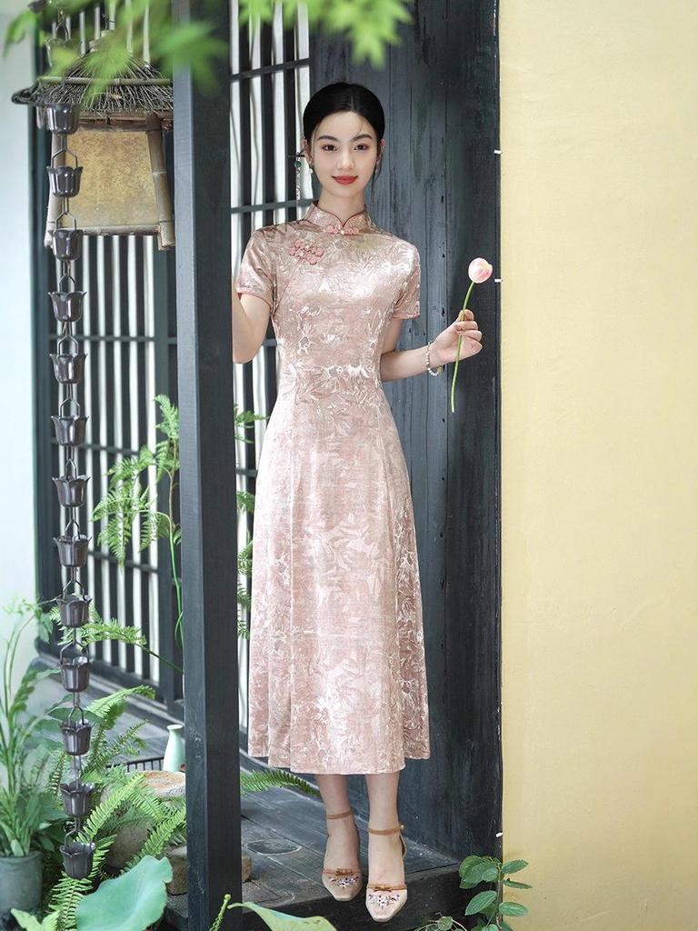 Молодежный стиль мамы, приталенное ретро-ципао: Элегантный темперамент китайская женская одежда