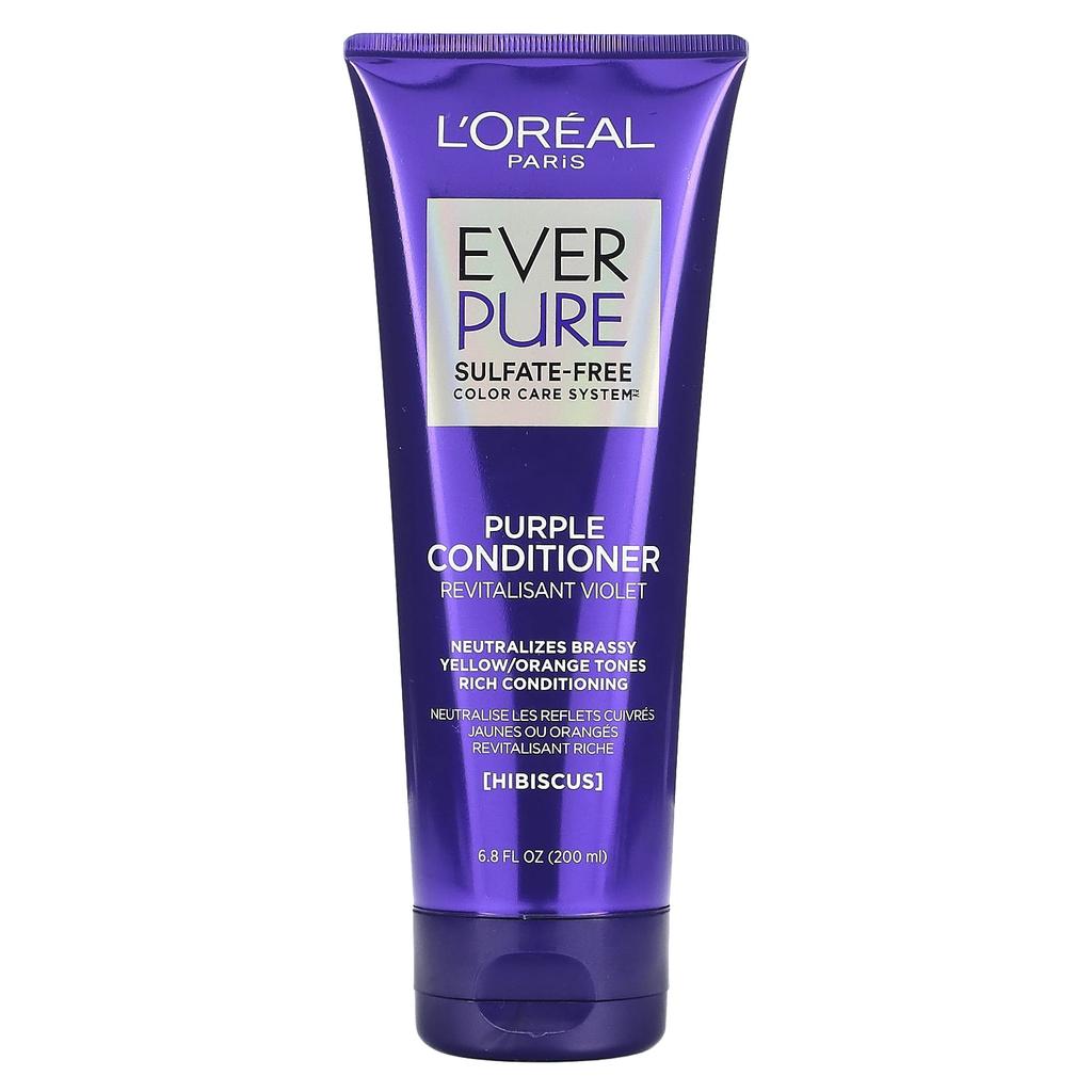 L'Oréal, EveryPure, фиолетовый кондиционер, гибискус, 6,8 жидких унций (200 мл)