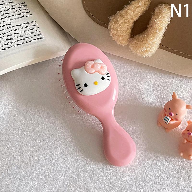 Sanrio Hello Kitty Мультяшная Милая Расческа Аниме Каваий Мелодия Расческа с Воздушной Подушкой Портативная Массажная Расческа Мини-расческа Кт Кэт Игрушка для Девочки Подарки