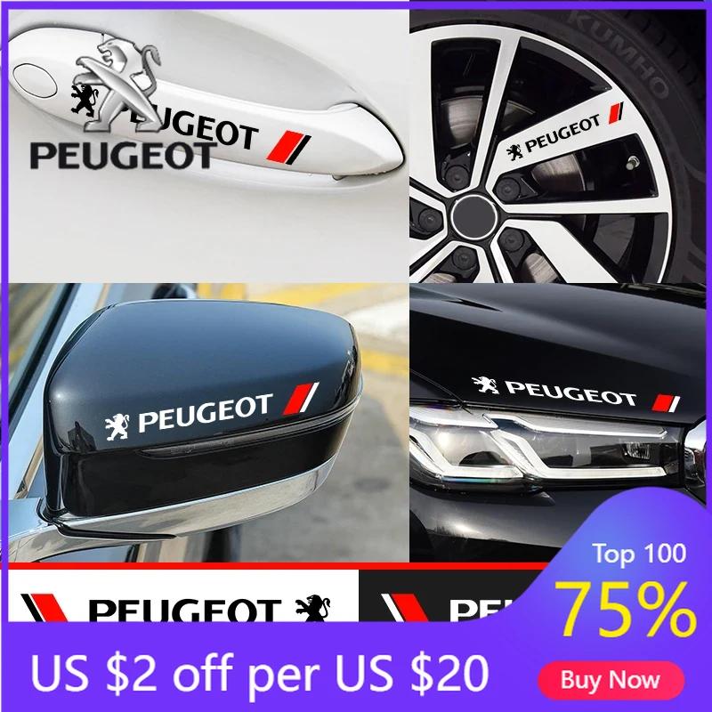 2026 Hot Car Sticker Fashion Door Handle Reflective Stickers Vinyl Decoration For Peugeot 308 408 508 RCZ 208 3008 2008 206 207