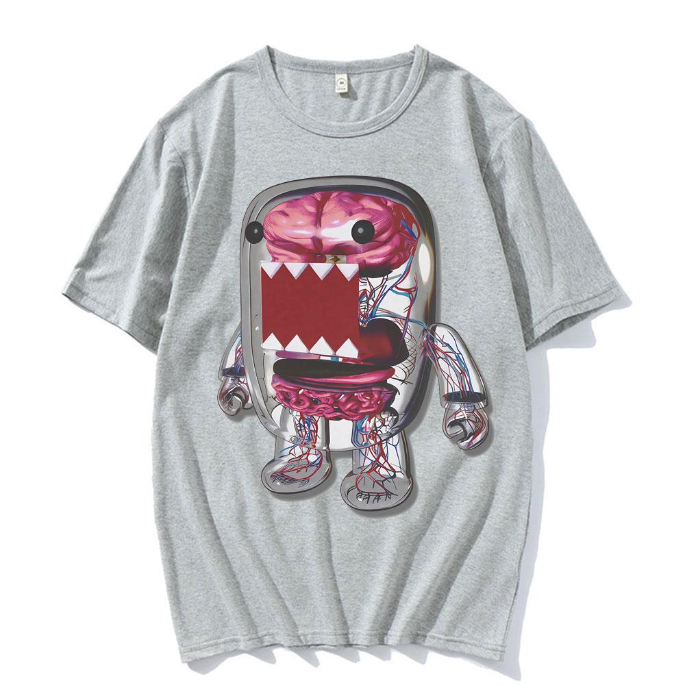 Футболка Domo Y2k в японском стиле с графическим рисунком, в стиле рейв-панк, классическая летняя футболка для мужчин, винтажные футболки унисекс.