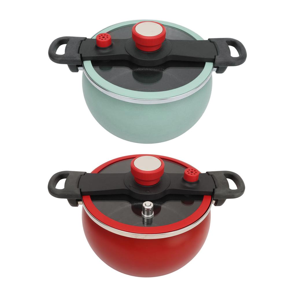 7L Pressure Soup Pot Multifunctional Micro Pressure Cooking Pot Flameproof Anti Stick Binaural Clip Visual Pot Lid for Kitchen