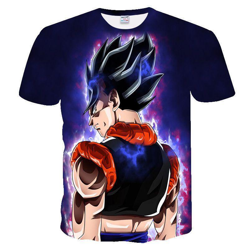 Vibrant 3d Print Dragon Ball Z Vegeta Goku Super Saiyan T-shirts For Anime Fans