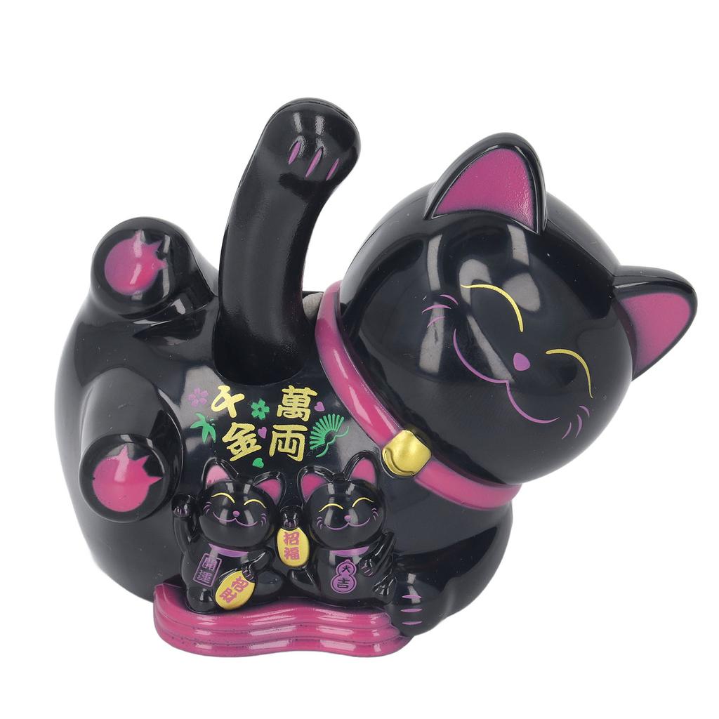 Solar Waving Cat Innovative Cute Auto Waving Arm Solar Powered Fortune Cat for Car Dashboard Checkout Counter Start Business