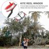 12cm2 Pieces Kite String Reel Winder Kite Line Winder Winder Handle Wheel String Flying Tools With 100m Line Outdoor Kite Accessories Red
