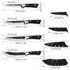 Kitchen Knife Sets, 4pcs Chef Knives Sets Stainless Steel Slaughter Boning Knife Butcher Knife Sharp Slicing Knife Cleaver Set