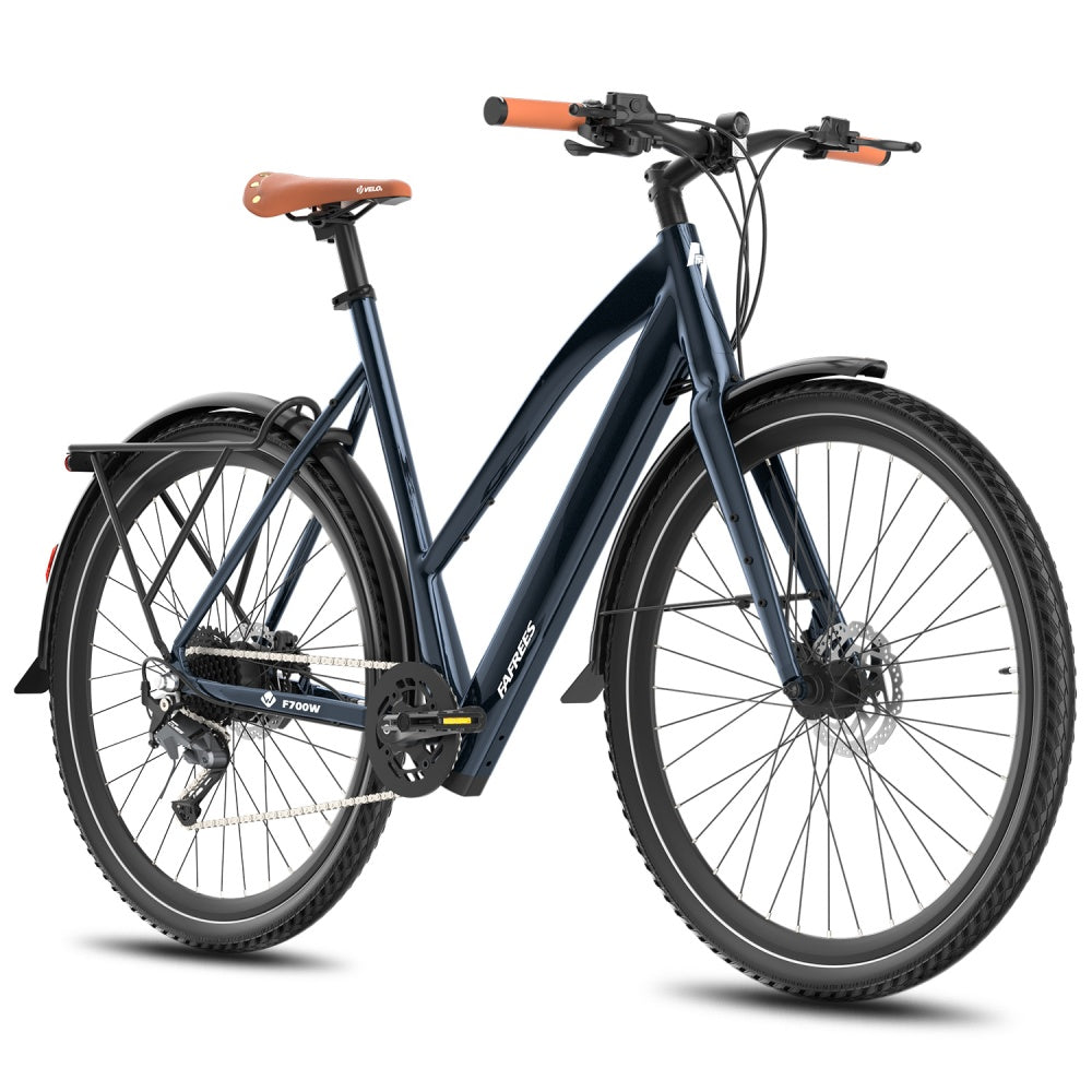 Городской электровелосипед Fafrees F700W, 250 Вт, 36 В 10 Ач, шина 700x42C, Shimano 9 скоростей, водонепроницаемость IPX4, легкий электровелосипед с быстрой зарядкой для взрослых