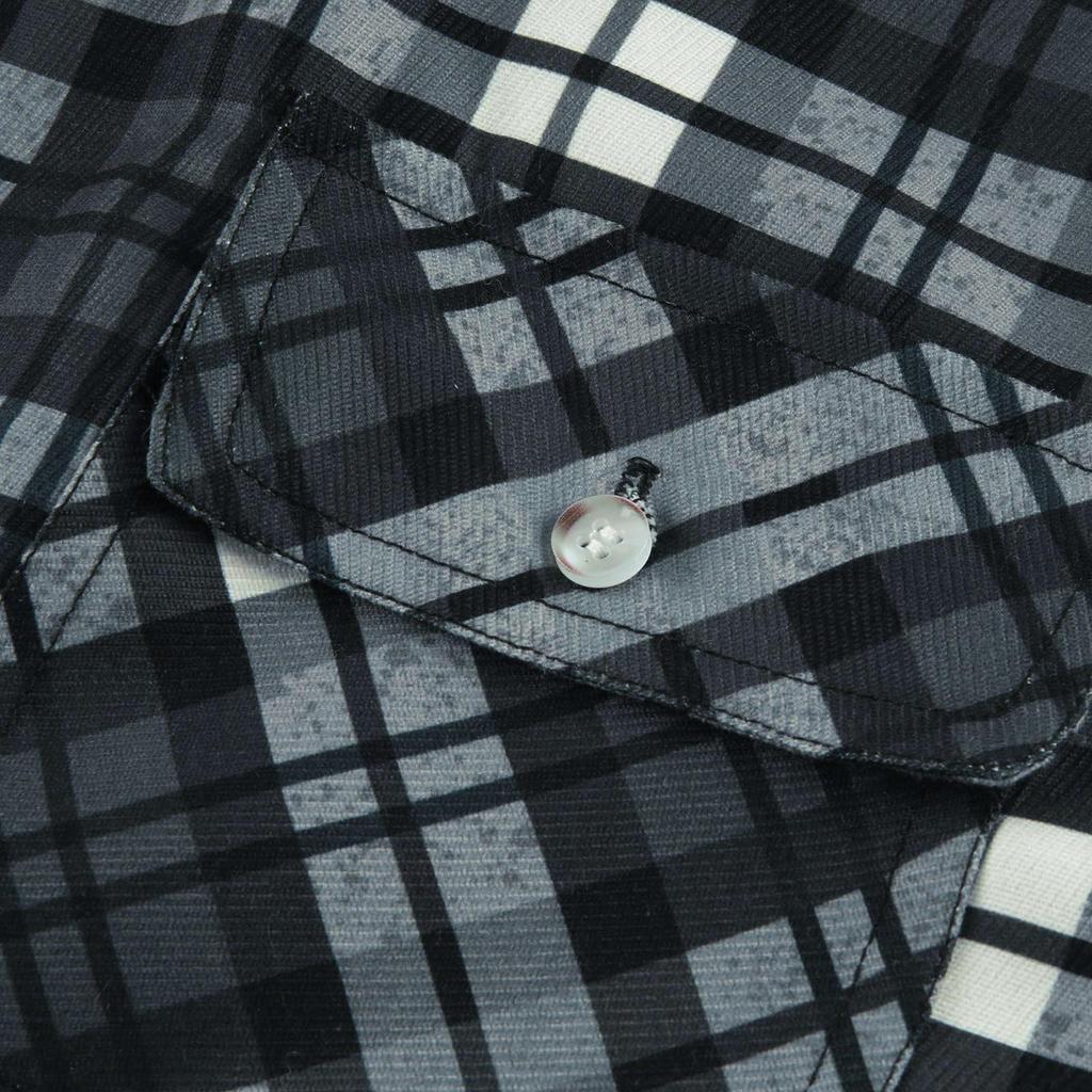 Men's Quilted Lined Button Down Plaid Shirt Add Velvet To Keep Warm Jacket With Hood