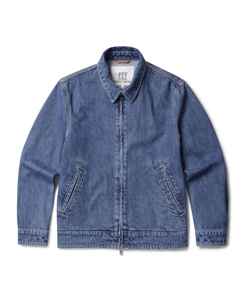 Henry Cottons Denim Zip-Up Jumper_Ahuas25131Ind
