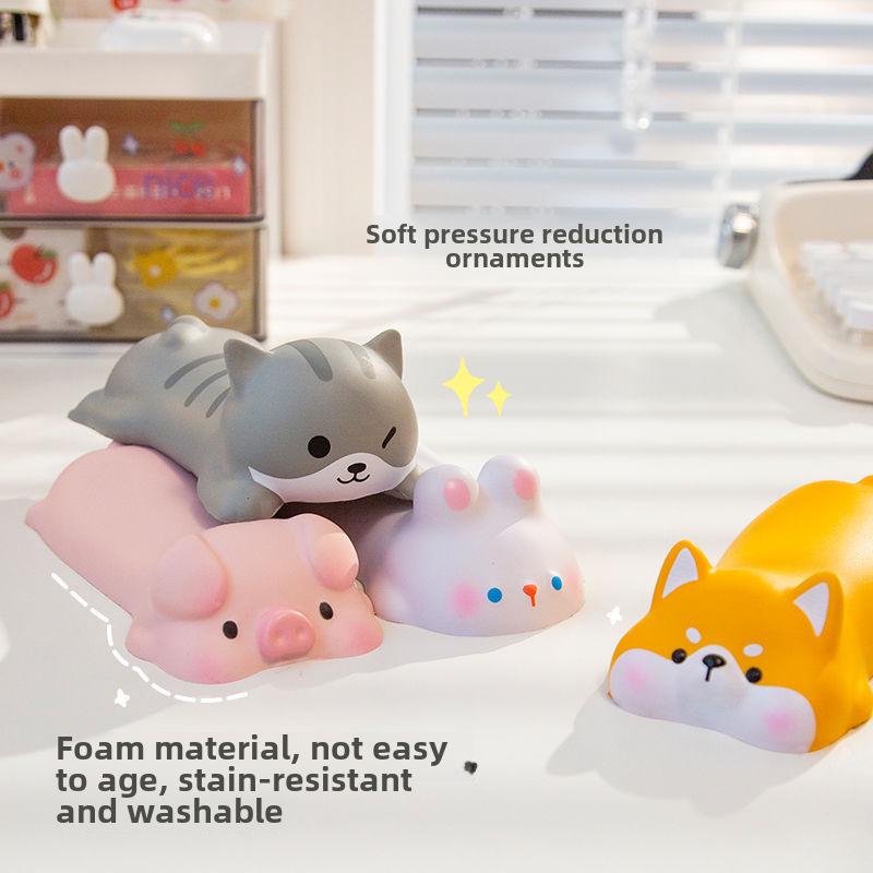 Милая мультяшная подушка для поддержки запястья мыши и клавиатуры для офиса